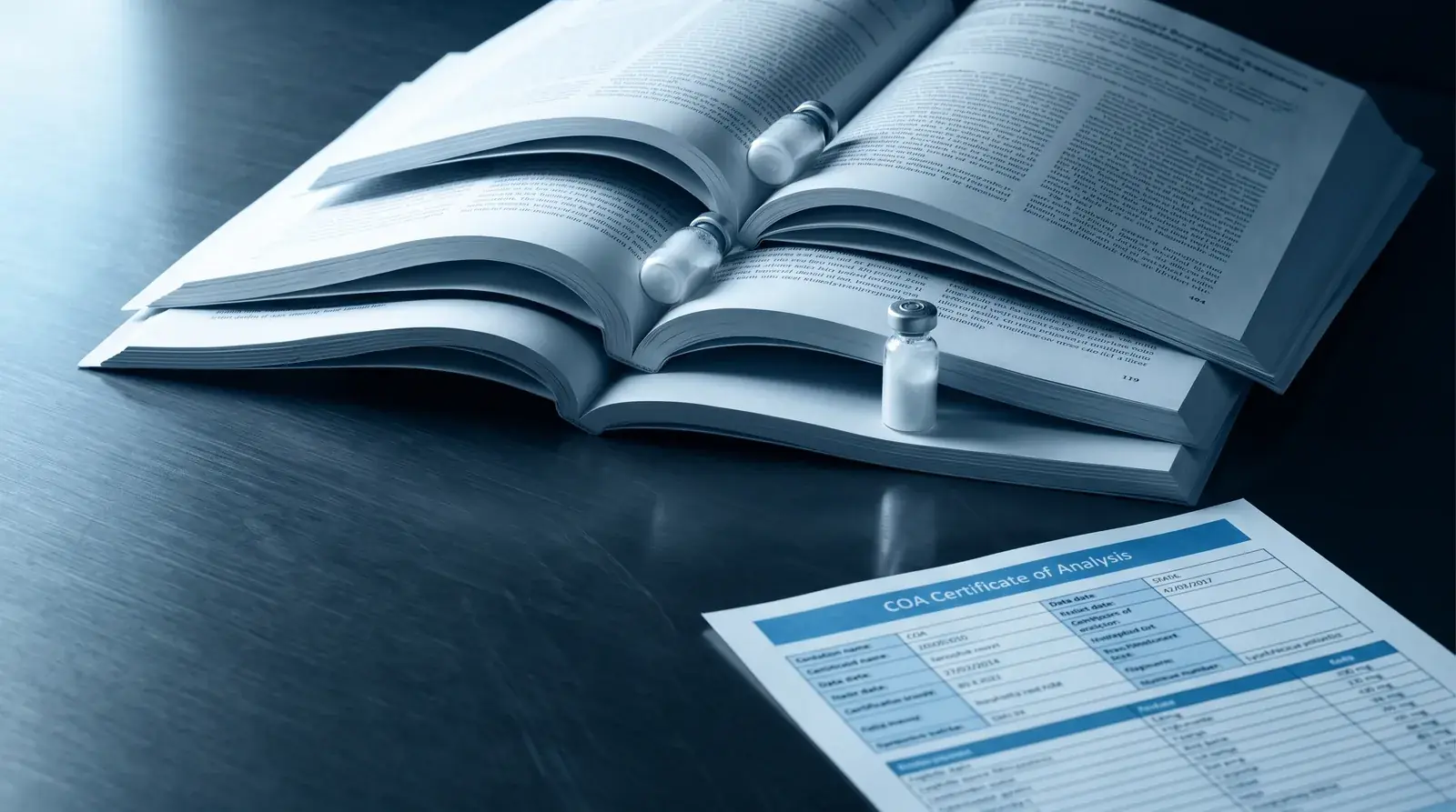 Biblioteca editorial Peptilab con material de referencia RUO y análisis de fuente primaria