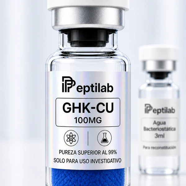 GHK-Cu, vial de péptido de investigación