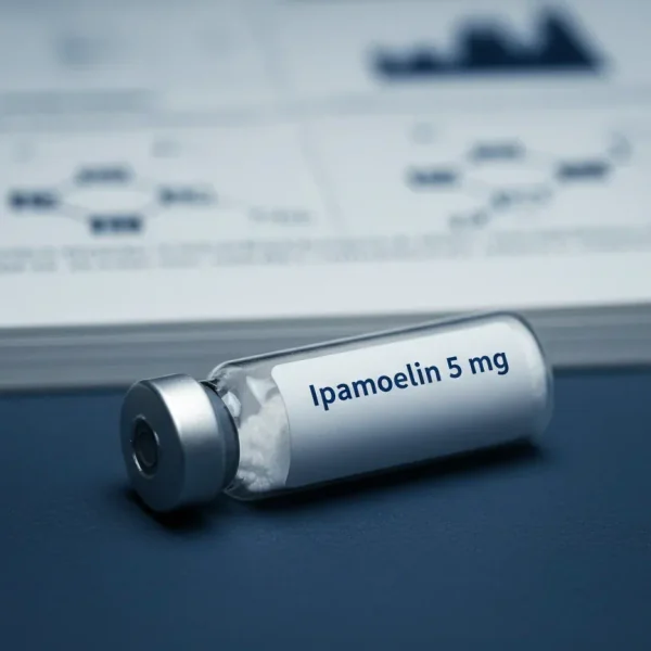Ipamorelin 5mg, vial de péptido de investigación