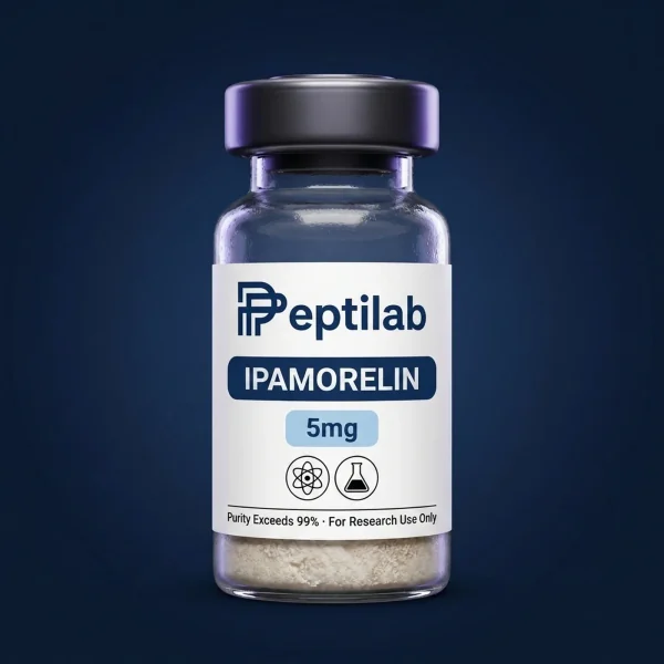 Ipamorelin, vial de péptido de investigación