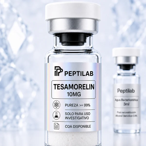 Tesamorelin, vial de péptido de investigación