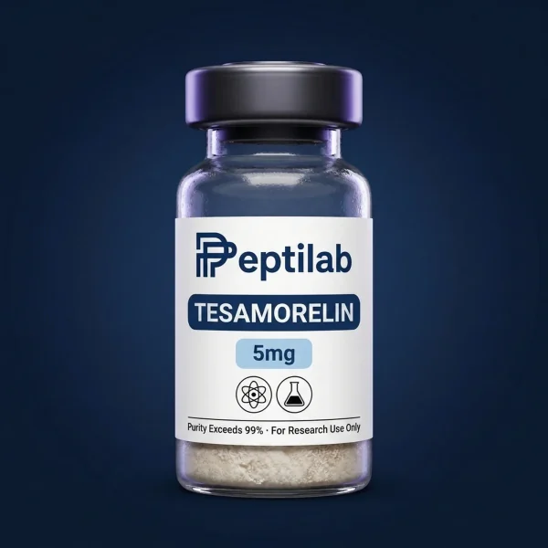 Tesamorelin, vial de péptido de investigación